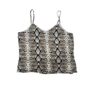 Banana Republic Women's Snakeskin Camisole Tank Top Petite Small V-Neck Strappy